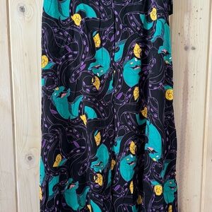 NWT Women’s Disney Villains Ursula Flotsam & Jetsam button down maxi skirt